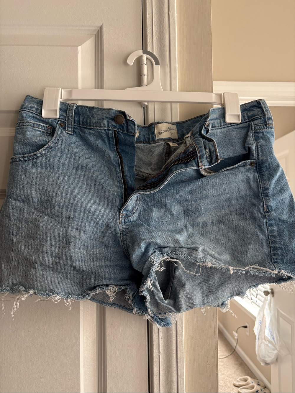 Universal Thread Light Blue Frayed Denim Shorts